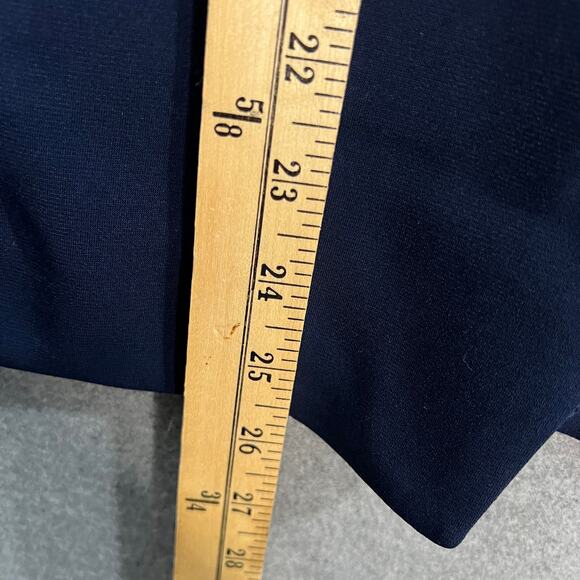 GRAVER Susan Graver LK Fuston 3/4 Sleeve Cutaway Hem Blazer Navy Small - Picture 4 of 10